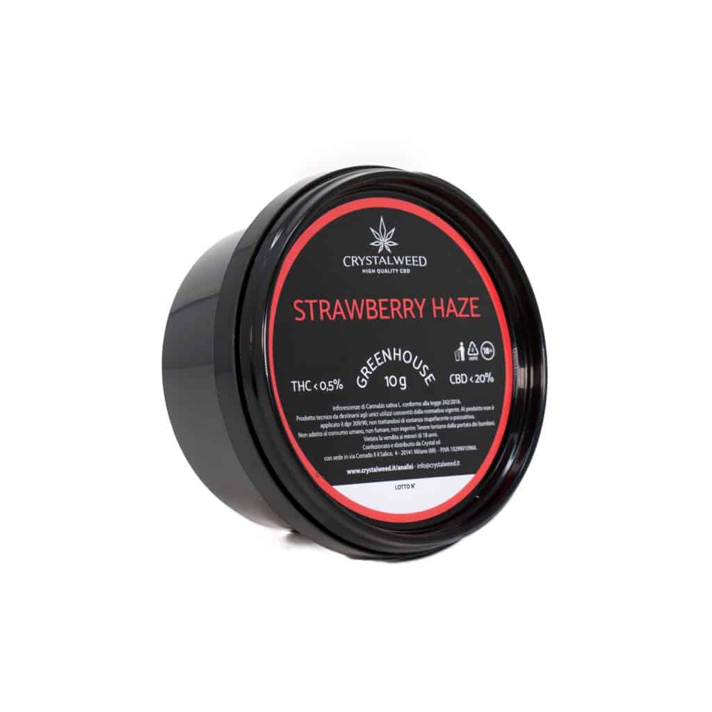 strawberry haze cannabis light CBD foto 10 grammi