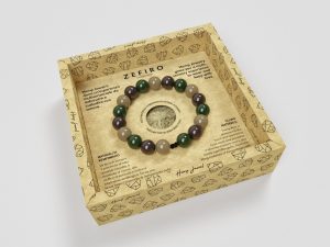 zefiro bracciale di perle multicolore scatola