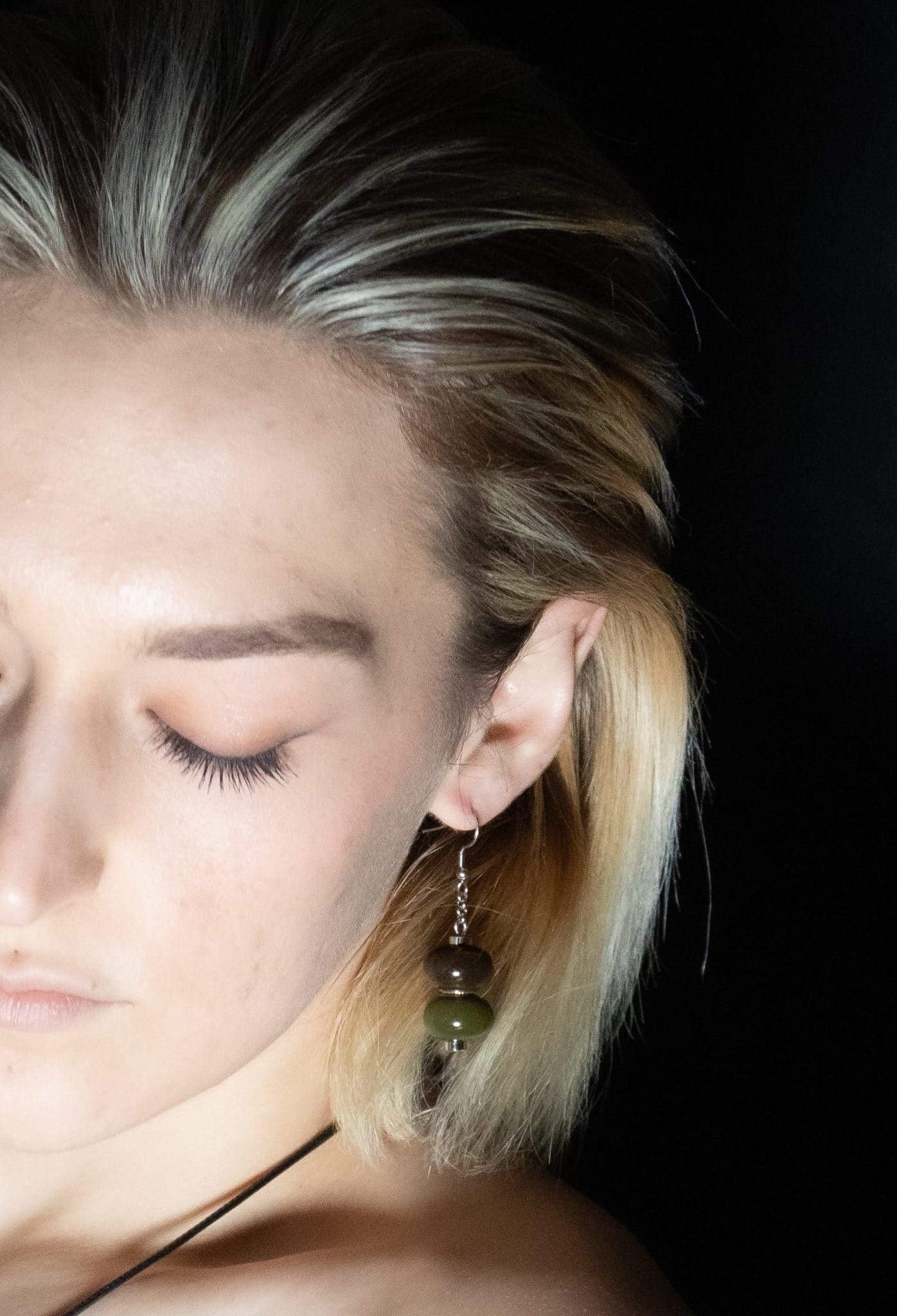 Orecchini Zefiro doppia perla bicolore