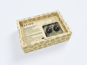 Zefiro Orecchini perla pendente marrone