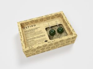 Zefiro Orecchini perla pendente Verde
