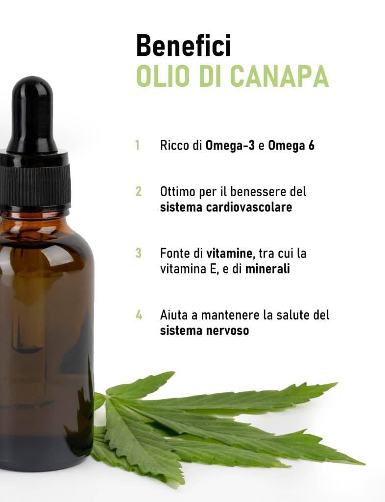 benefici olio di canapa