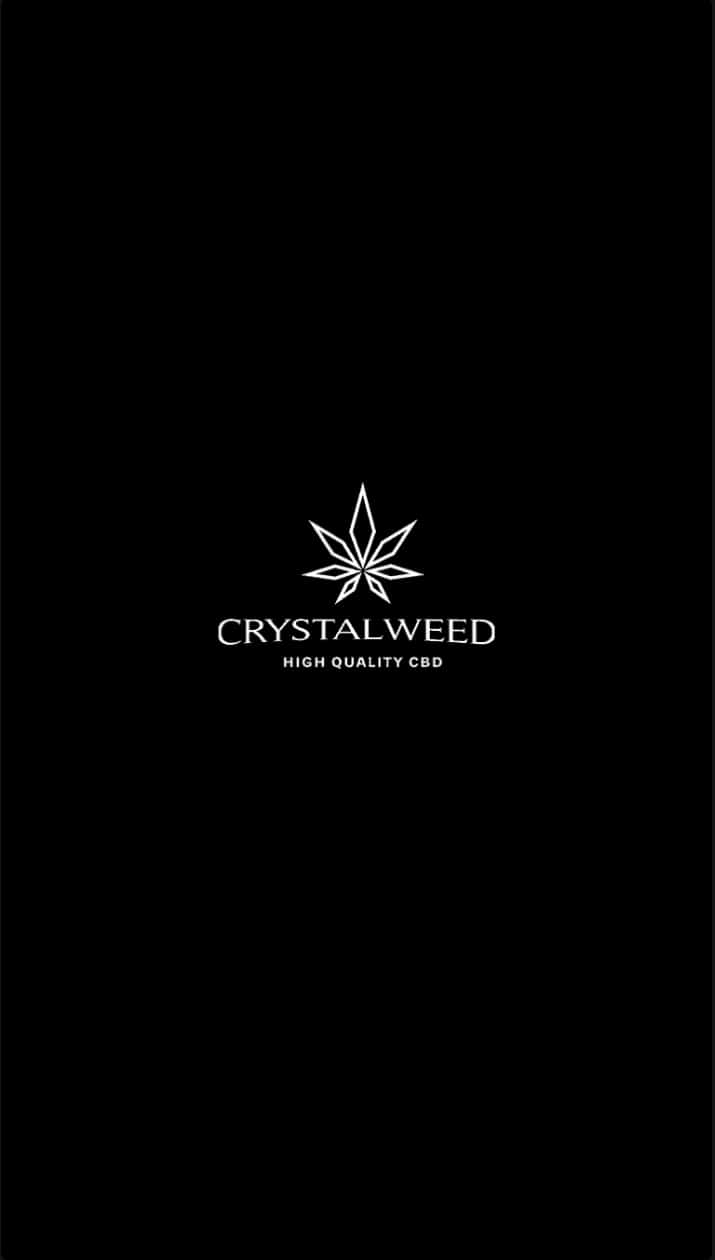 Logo di Crystalweed su sfondo nero.