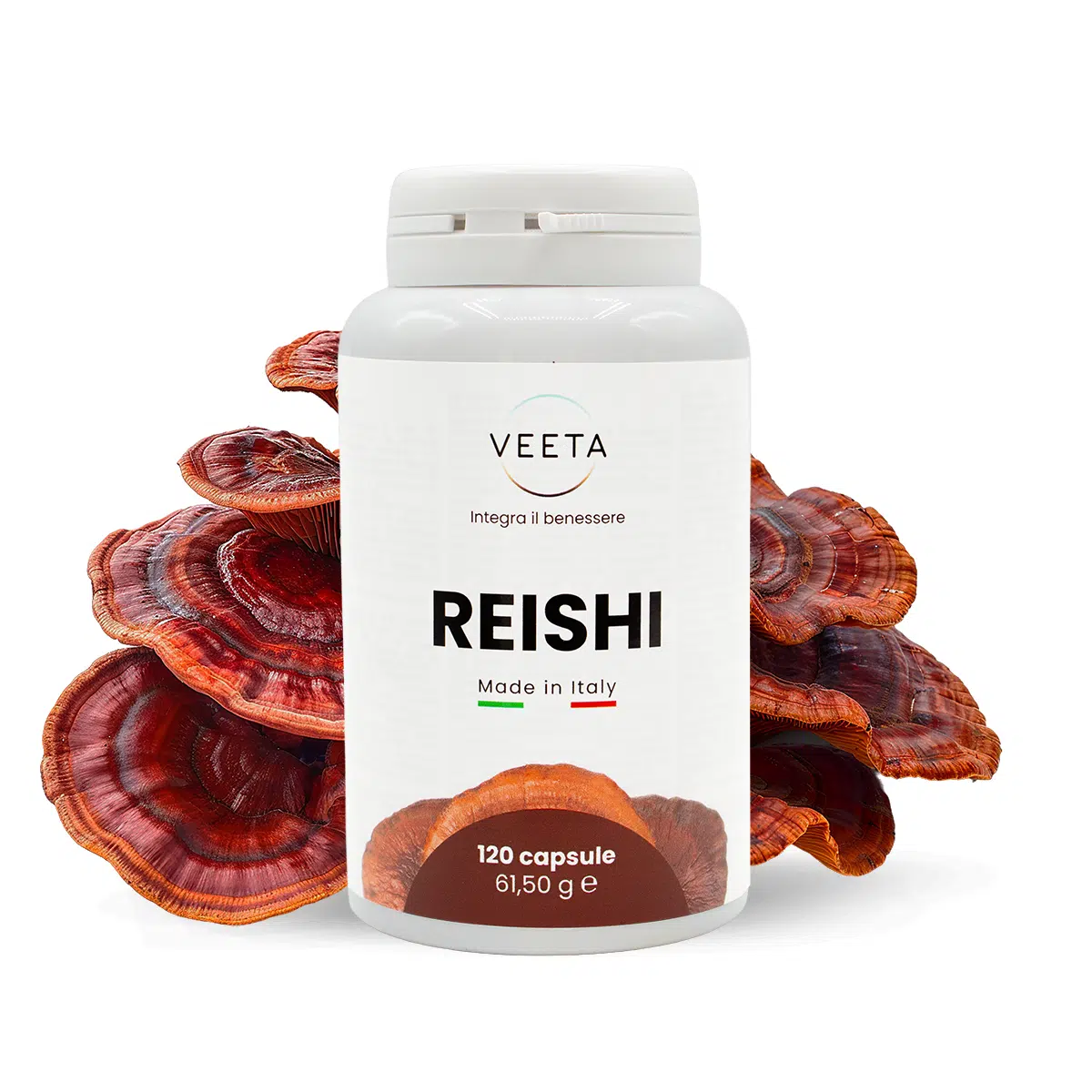 Reishi fungo medicinale confezione da 120 capsule Veeta