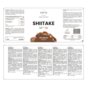 Shiitake fungo medicinale Veeta ingredienti