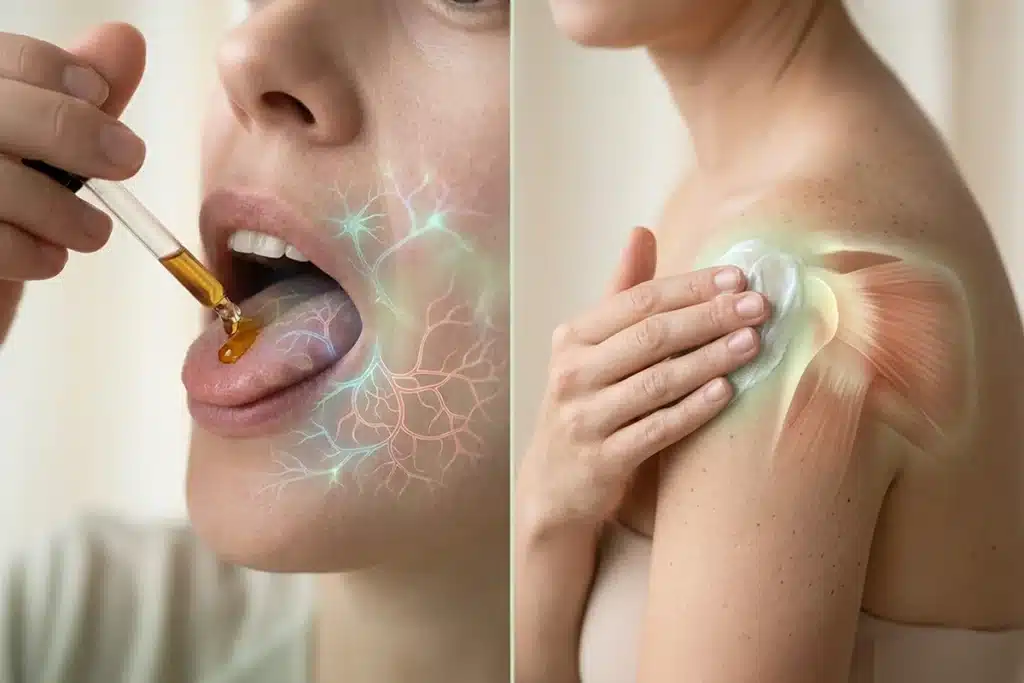 Olio di CBD sublinguale o crema: quando usare uno o l'altra
