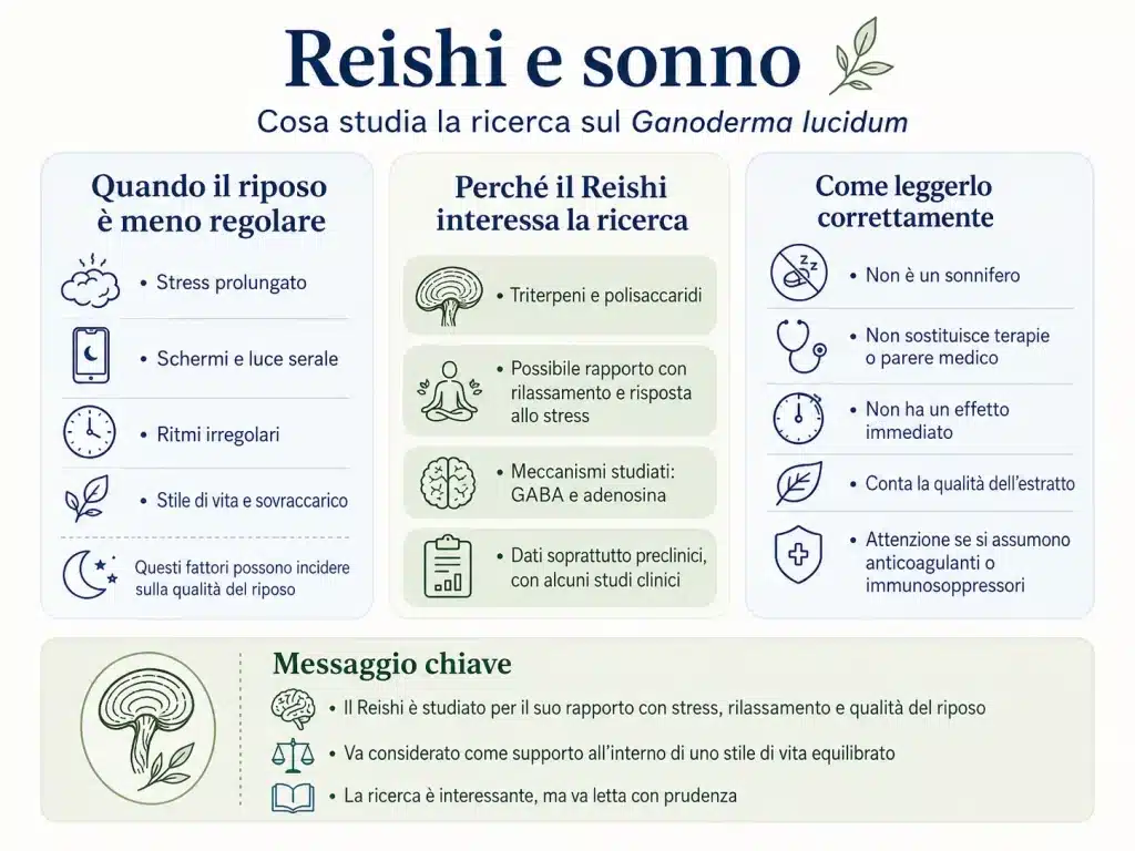 Reishi e sonno infografica
